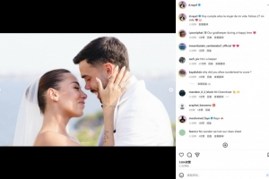 甜蜜恩愛(ài)，拉亞社媒曬婚禮照片祝妻子27歲生日快樂(lè)????