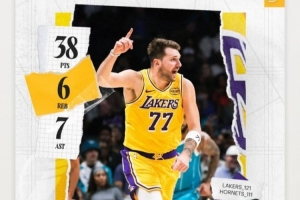 38分6板7助！拉拉維亞轉(zhuǎn)發(fā)東契奇的數(shù)據(jù)海報(bào)