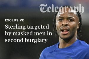 電訊報：斯特林再遭蒙面歹徒入室盜竊，球員及其妻子當(dāng)時就在家中