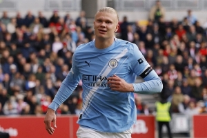 曼城10月隊內(nèi)最佳進(jìn)球：哈蘭德對布倫特福德打入的制勝球