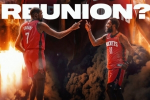 美媒發(fā)問：我們是否有可能看到杜蘭特和歐文在火箭重聚??？