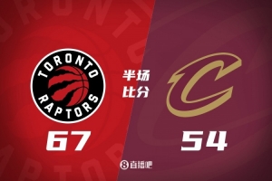 半場(chǎng)戰(zhàn)報(bào)-猛龍領(lǐng)先騎士13分 巴恩斯16分 米切爾8中2