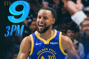 絕對領(lǐng)域！庫里生涯47次單場9+三分 比第2至第5名加起來還多2次