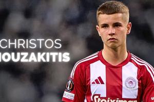 斯基拉：多隊(duì)有意18歲中場(chǎng)穆扎基蒂斯，奧林匹亞科斯要價(jià)3000萬(wàn)歐