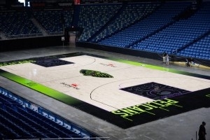 鵜鶘搭配城市版球衣的主場地板涂裝！“水鳥”也變兇狠了！