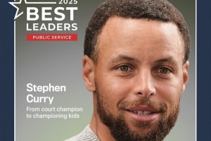 廣做公益！庫里被《美國新聞與世界報道》評為2025年最佳領(lǐng)袖之一