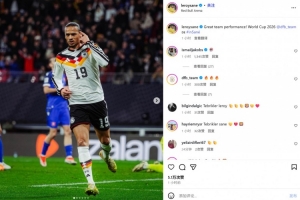 雙響！薩內(nèi)社媒曬手指腦袋慶祝：全隊(duì)踢出精彩的表現(xiàn)！2026世界杯
