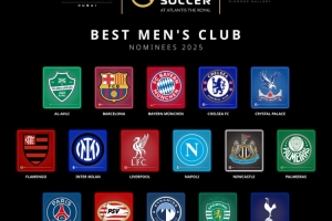 環(huán)足獎2025年最佳男足俱樂部候選：巴黎、切爾西、巴薩、拜仁在列