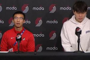 楊瀚森談與隊友們溝通：每天學英語 會什么說什么 不會就找Chris