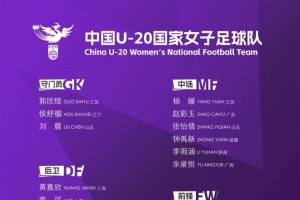 女足U20公布26人大名單，將赴西班牙進(jìn)行友誼賽與拉練賽