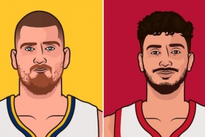 五年級數(shù)據(jù)對比：申京23.4分10.4板7.4助 約基奇19.9分9.7板7助