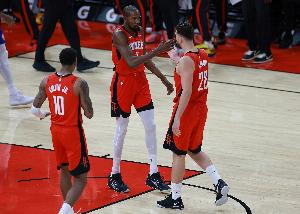 繼續(xù)五大！火箭戰(zhàn)掘金先發(fā)：阿門、杜蘭特、賈巴里、申京、亞當(dāng)斯