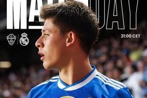 近17次交手不敗！皇馬發(fā)布客戰(zhàn)埃爾切海報(bào)：居萊爾單人出鏡