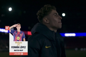 1球1關(guān)鍵傳球+3造犯規(guī)！官方：費(fèi)爾明當(dāng)選巴薩vs畢巴全場MVP