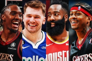 歷史第4個(gè)！馬克西前15場(chǎng)拿下至少500分100助 前3是答案哈登盧卡