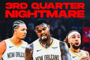 聽過湖三崩！但鵜鶘這個第三節(jié)崩得更慘 多項數(shù)據(jù)遠低于賽季表現(xiàn)