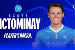 進(jìn)球＋造烏龍！麥克托米奈當(dāng)選那不勒斯2-0卡拉巴赫全場(chǎng)最佳球員