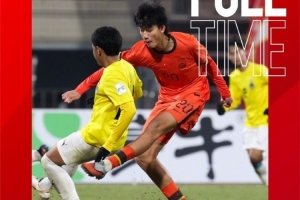 中國隊(duì)12比0戰(zhàn)勝文萊隊(duì)，收獲U17亞洲杯預(yù)選賽三連勝