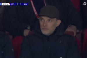 關(guān)注焦點(diǎn)戰(zhàn)，圖赫爾現(xiàn)場(chǎng)觀戰(zhàn)阿森納vs拜仁