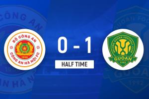 半場-河內(nèi)公安門將超巨失誤林良銘破門張健智撲點 國安暫1-0河內(nèi)