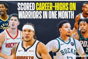 ??近一個(gè)多月6人面對(duì)勇士刷新生涯新高：戈登50分 謝潑德31分等