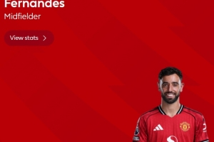 助攻雙響！英超官方：B費(fèi)當(dāng)選曼聯(lián)2-1水晶宮球迷票選全場(chǎng)最佳