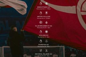 扛住12月！槍手已連續(xù)4場(chǎng)丟球，核心雙中衛(wèi)歸期未知本月周周雙賽