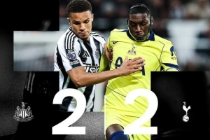 此前11勝5負(fù)！紐卡斯?fàn)栐?025年的英超主場(chǎng)比賽首次出現(xiàn)平局