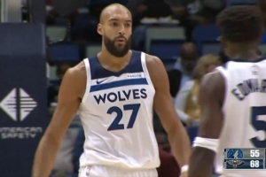 破荒！戈貝爾力壓盧尼劈扣打2+1 此前森林狼被鵜鶘打出15-0