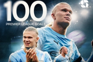 進球機器！哈蘭德英超20球、30球、40球、50球、100球皆歷史最快