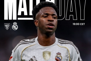 力爭(zhēng)三分！皇馬發(fā)布客戰(zhàn)畢巴海報(bào)：維尼修斯單人出鏡