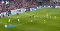 傳進球門！皇馬連續(xù)傳球，姆巴佩頭球擺渡，卡馬文加頭球破門