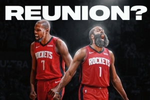 美記：哈登或渴望重返休斯頓 他和杜蘭特關系緊密 能助火箭爭冠