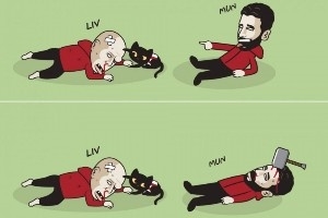 今日趣圖：聽說贏球又能進前五？我就不贏，還是“曼8”適合我