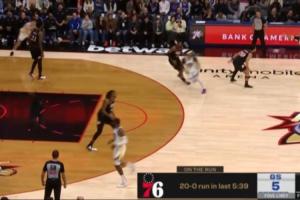 瞬間落后20+！勇士被76人轟出22-0超級攻擊波 馬克西風馳電掣上分