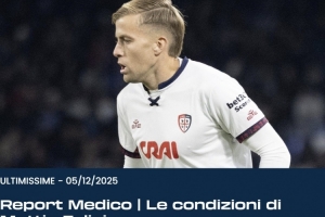 官方：卡利亞里球員費利奇左膝重傷賽季報銷，意杯帶傷罰失點球