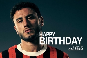 米蘭官方祝卡拉布里亞29歲生日快樂，效力期間出戰(zhàn)272場斬獲3冠