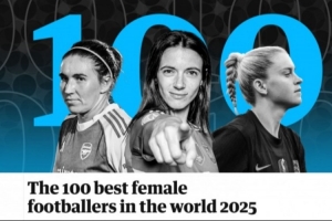 衛(wèi)報評2025女足百大球星：邦馬蒂、卡爾登泰、魯索前三