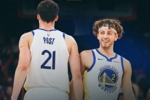 取勝功臣！勇士官方贏球海報(bào)封面人物：波杰姆斯基+波斯特