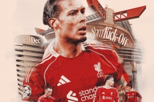 利物浦發(fā)布客戰(zhàn)國米海報：范戴克、維爾茨、?；倏顺鲧R