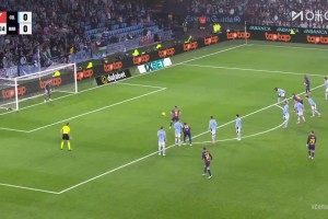 巴薩1-0塞爾塔！馬科斯·阿隆索手球送點(diǎn)，萊萬(wàn)點(diǎn)射破門(mén)