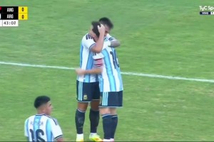 梅西直塞送助攻！勞塔羅禁區(qū)內(nèi)勁射破門！阿根廷1-0領(lǐng)先安哥拉！