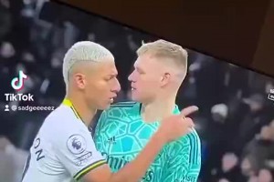 從理查利森身上已看到北倫敦德比火藥味了，沒想到熱刺球迷更狠