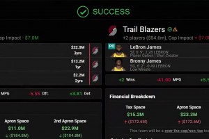 讓詹姆斯聯(lián)手楊瀚森？??美媒交易方案：湖人將詹姆斯父子送至開(kāi)拓者換羅威等3人