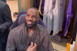 輸給太陽后，老詹心情還不錯。大方承認自己老了??