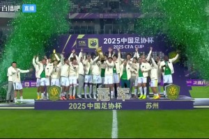 圓滿！法比奧、張稀哲共同捧起足協(xié)杯冠軍獎(jiǎng)杯??